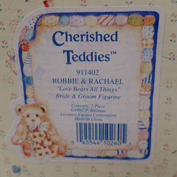 Cherished Teddies Robbie and Racheal Love Bears All Things - Picture 7 of 8